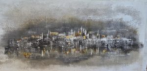 Heijastuksia, taulun koko 80x160cm