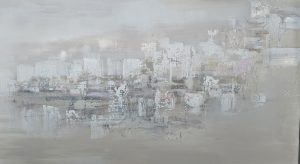 Tästä päivästä kiitos, taulun koko 80x140cm