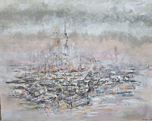 Ennen kuin yö, taulun koko 110x140cm
