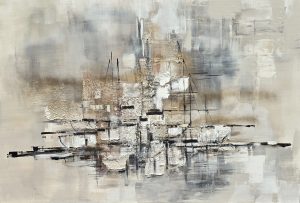 Turvasatama, taulun koko 110x160cm
