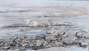 Yhteisellä matkalla, taulun koko 80x140cm